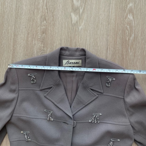 Barami Wool Embellished Buttoned Fitter Blazer Size Small - Picture 10 of 13